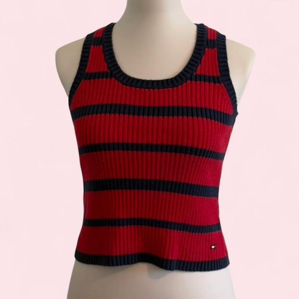 Vintage Tommy Hilfiger Jeans Striped Knit Tank Top medium